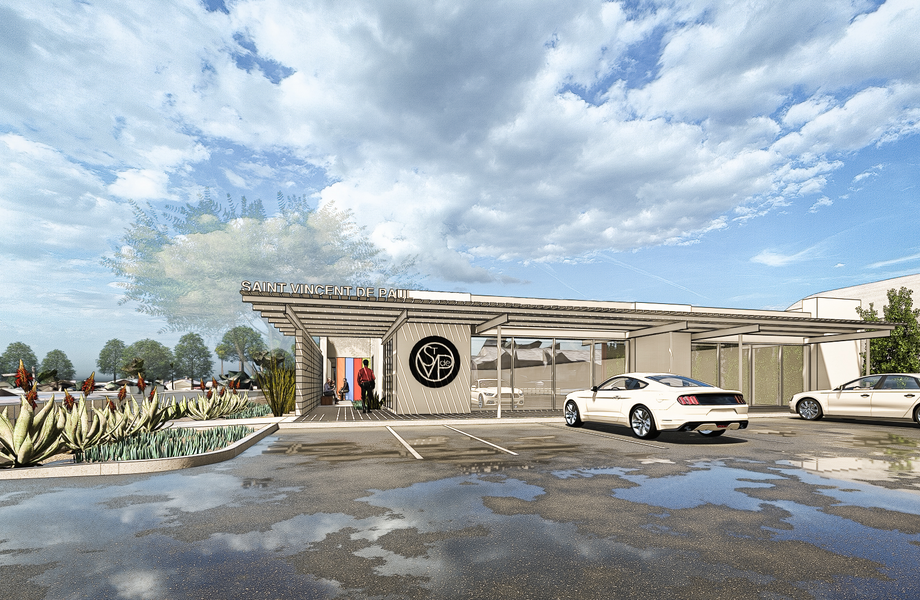Rendering of new St. Vincent de Paul East Valley Medical Clinic